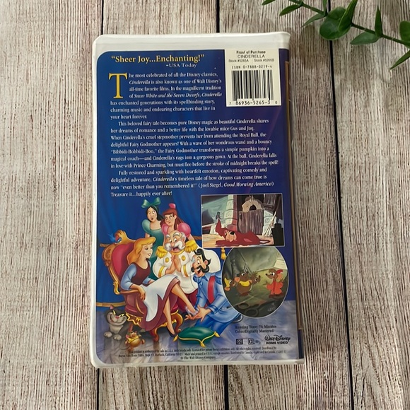 Cinderella Walt Disney Master Piece VHS 5265 - Picture 2 of 6